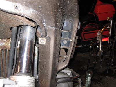 Showing mounting of lower fairing, left side.
Keywords: 1984;goldwing;gl1200