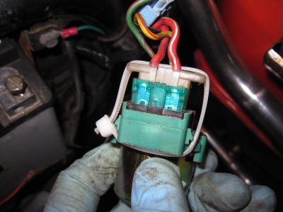 A zip tie will help to keep the wires connected.  If this comes apart, the whole thing will shut down.
Keywords: goldwing;1987;gl1200