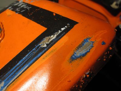 The bike was originally a gold color, but has been painted blue and then orange.
Keywords: goldwing;1987;gl1200