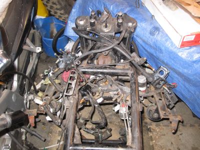 Frame, mostly stripped
Keywords: goldwing;gl1200;1984
